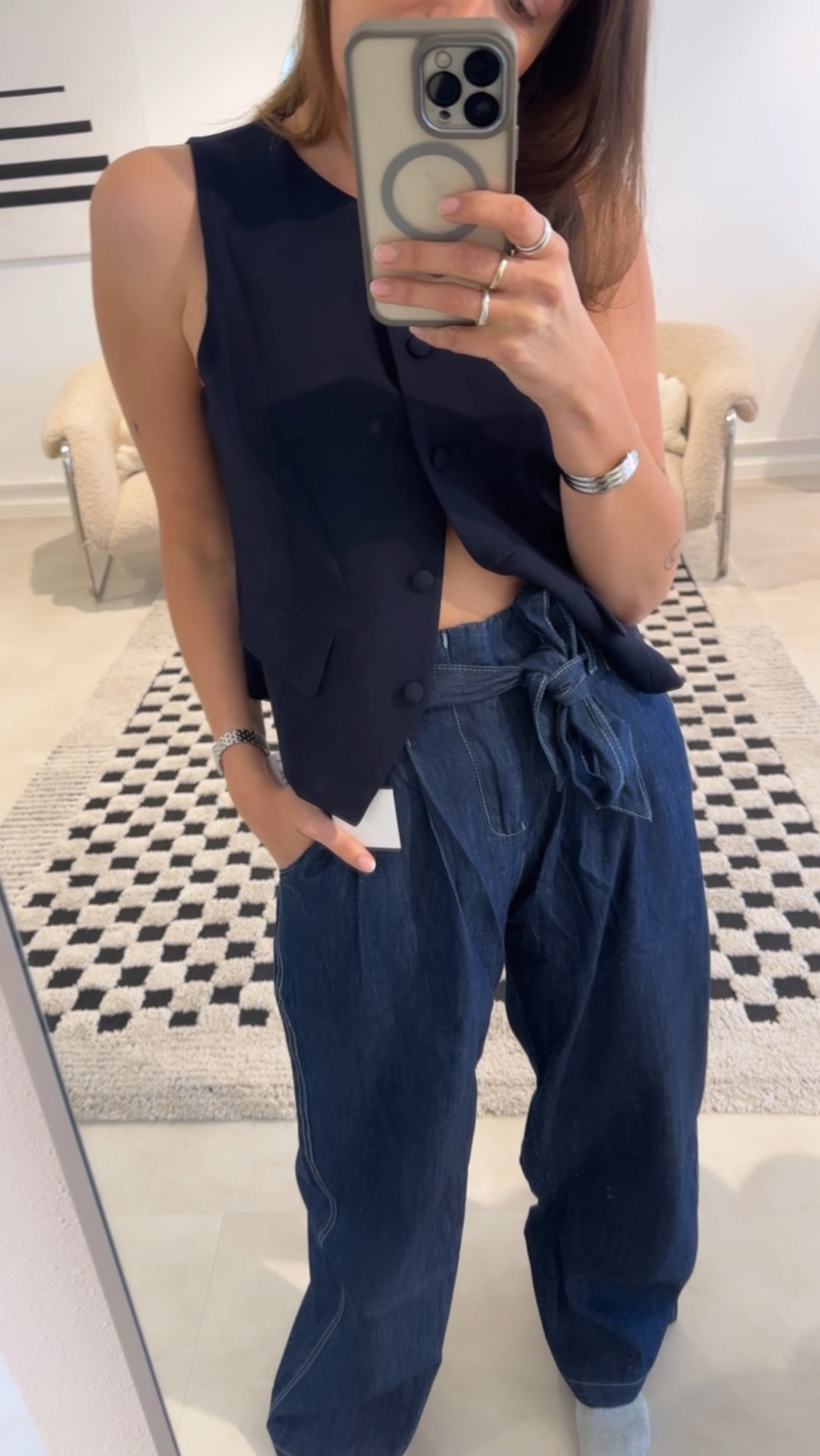Hose Tamara in Dark Jeans