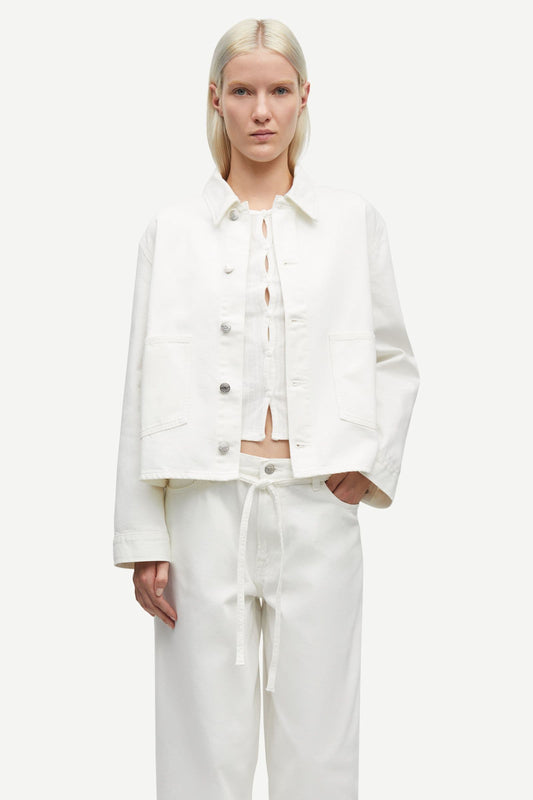 Samsoe Samsoe Sanadina Jeansjacke in Weiß