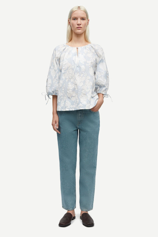 Samsoe Samsoe Samatera Bluse in Cloudy Sky