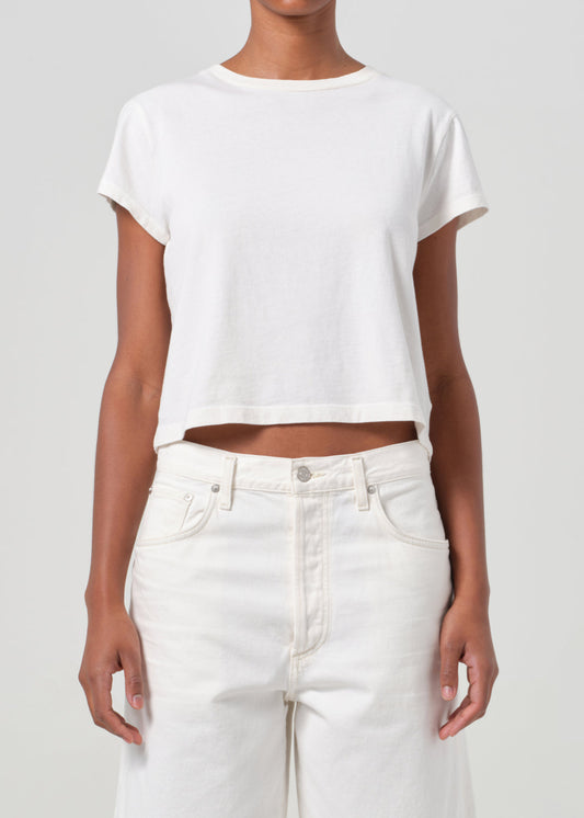 Agolde Adine T-Shirt in white wash