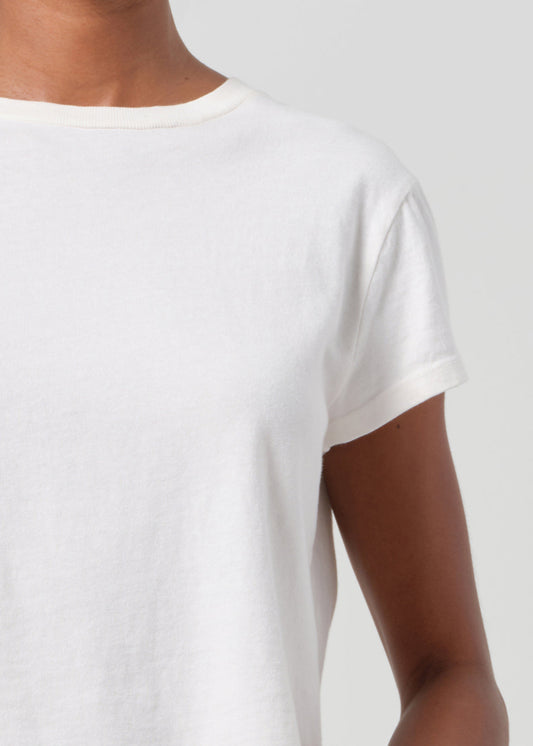 Agolde Adine T-Shirt in white wash