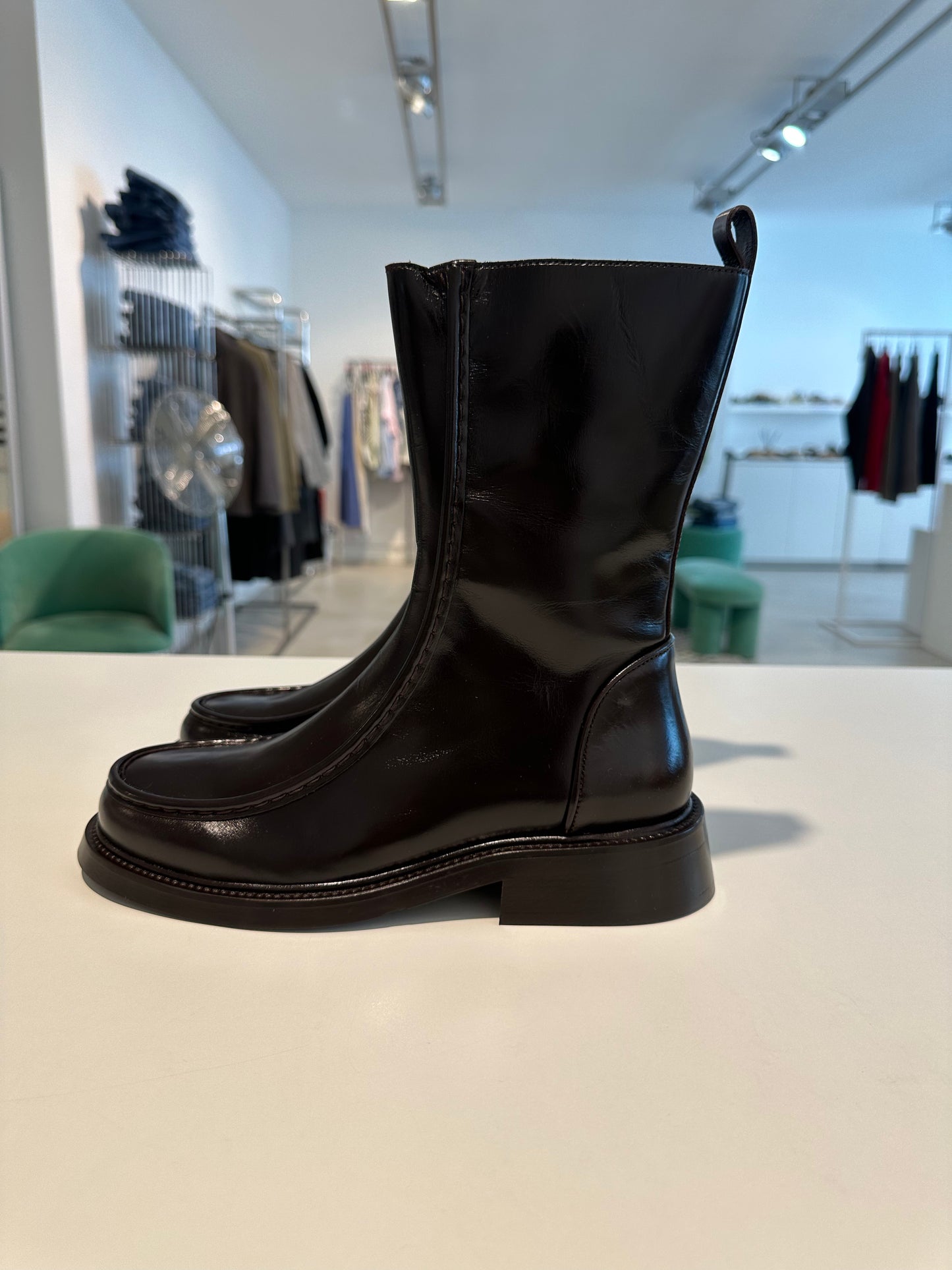 Billibi Leder Stiefelette in Espresso
