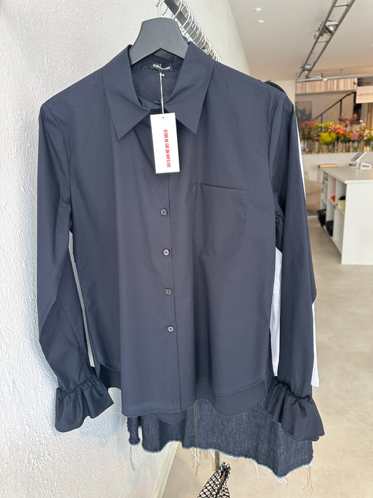 Susanne Bommer Bluse Katzenpfötchen in Blue moon
