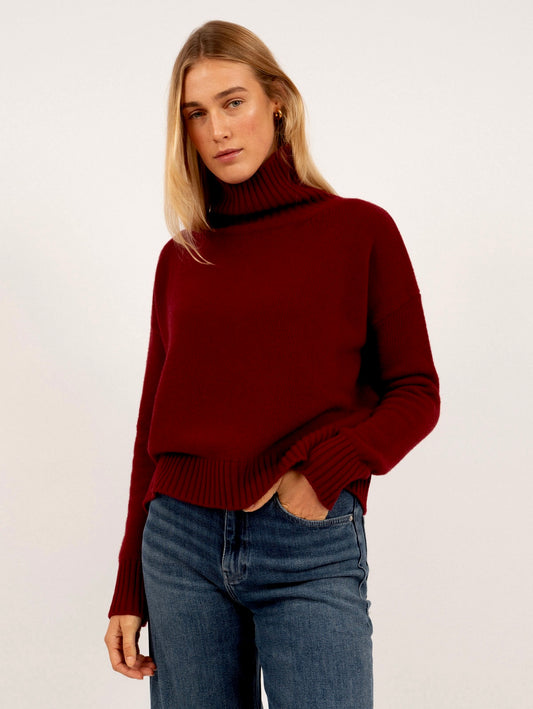 Anna v. Berg Emma Sweater in Dark Cherry