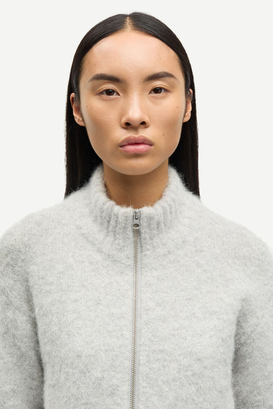 Samsoe Samsoe Sajeanne Strickjacke in Light Grey