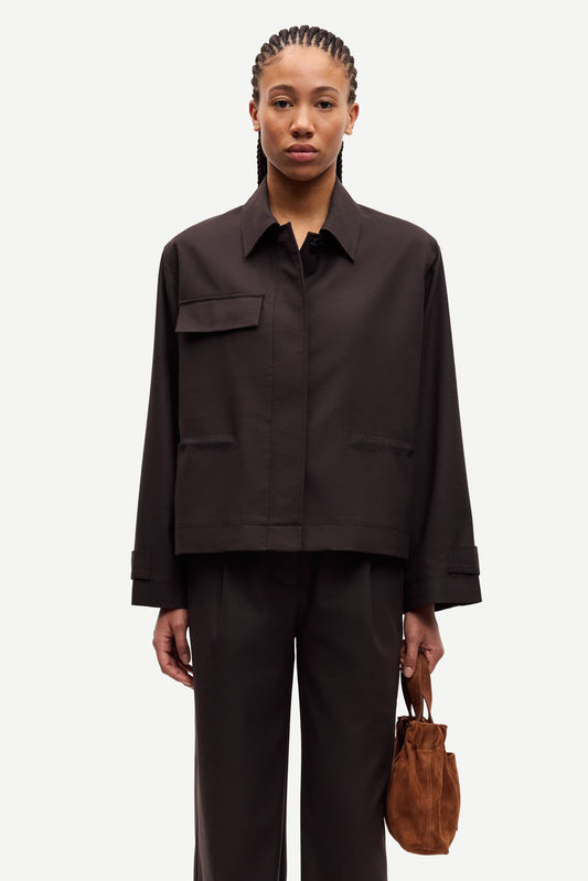 Samsoe Samsoe Salixa Jacke in Black Coffee