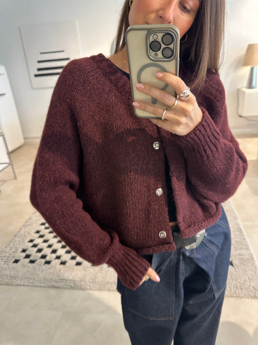 Susanne Bommer Lou Strickjacke in Burgund