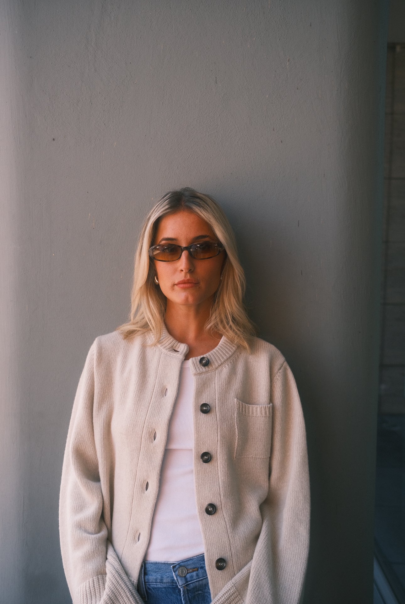 Anna v. Berg Lilly Cardigan in Buttermilk