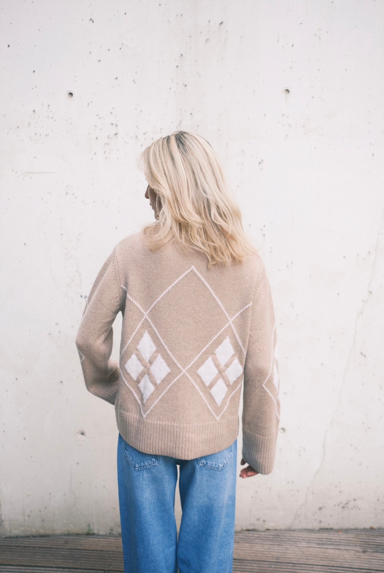 Anna v. Berg Pauli Sweater in Argyle Oat