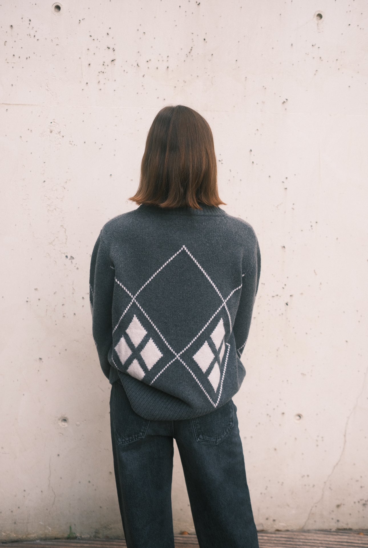 Anna v. Berg Pauli Sweater in Argyle Shadow