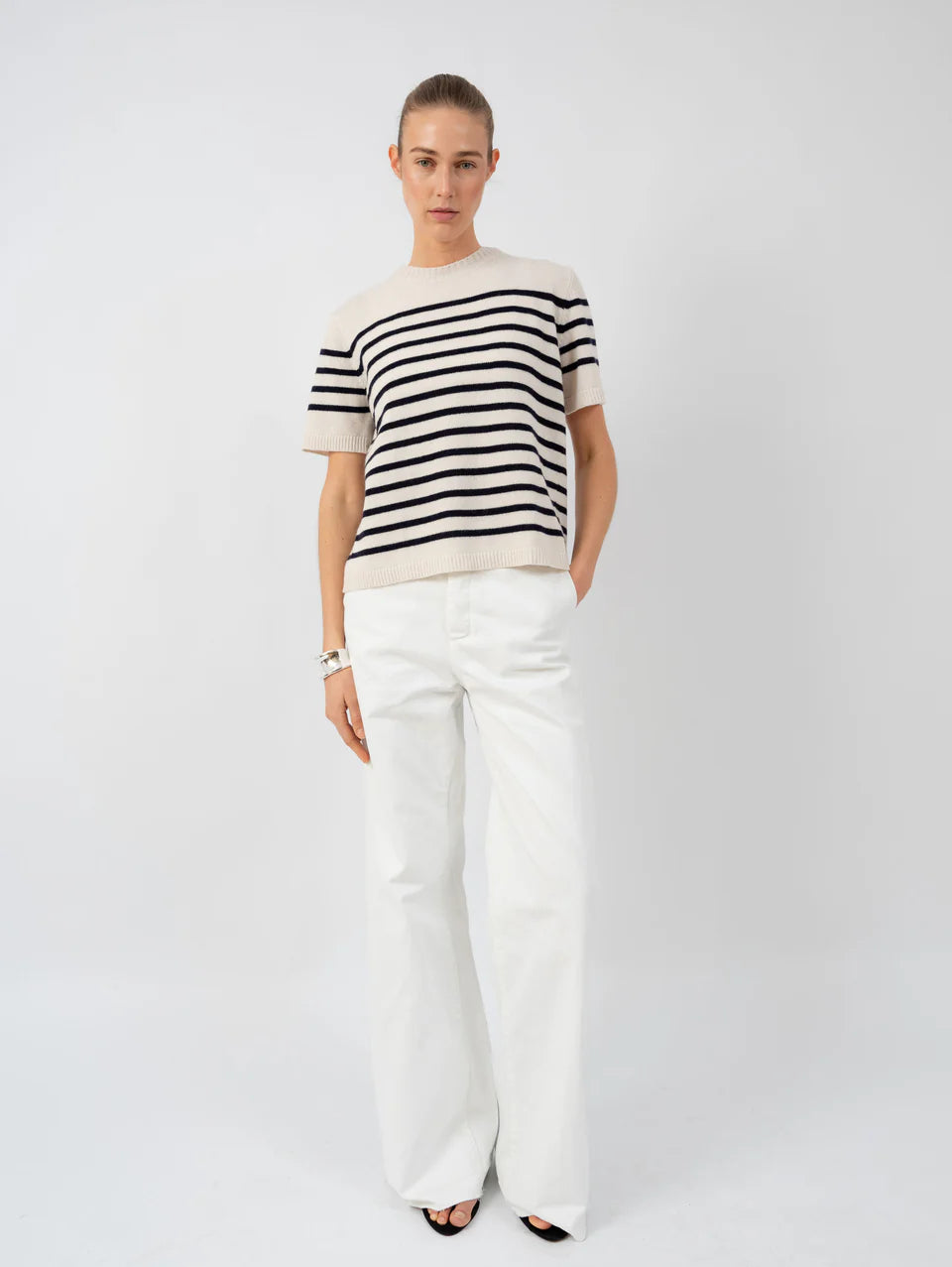 Anna v. Berg Jules Sweater in Vanille/Deep Blue
