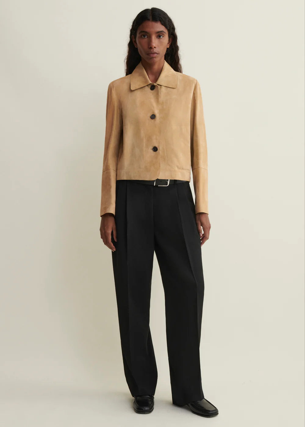 Arma Emy Lederjacke in Gravel Butter Yellow