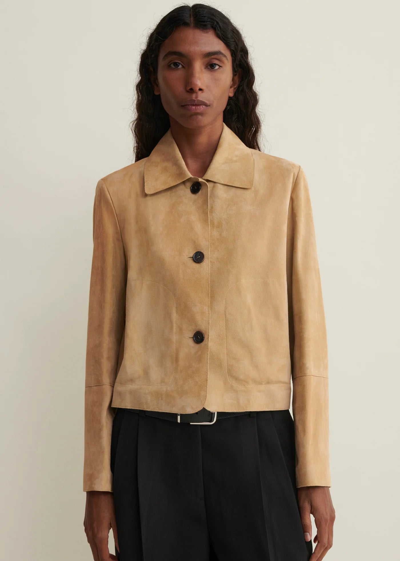 Arma Emy Lederjacke in Gravel Butter Yellow