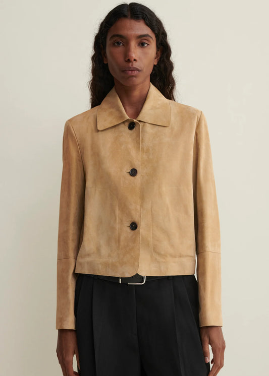 Arma Emy Lederjacke in Gravel Butter Yellow