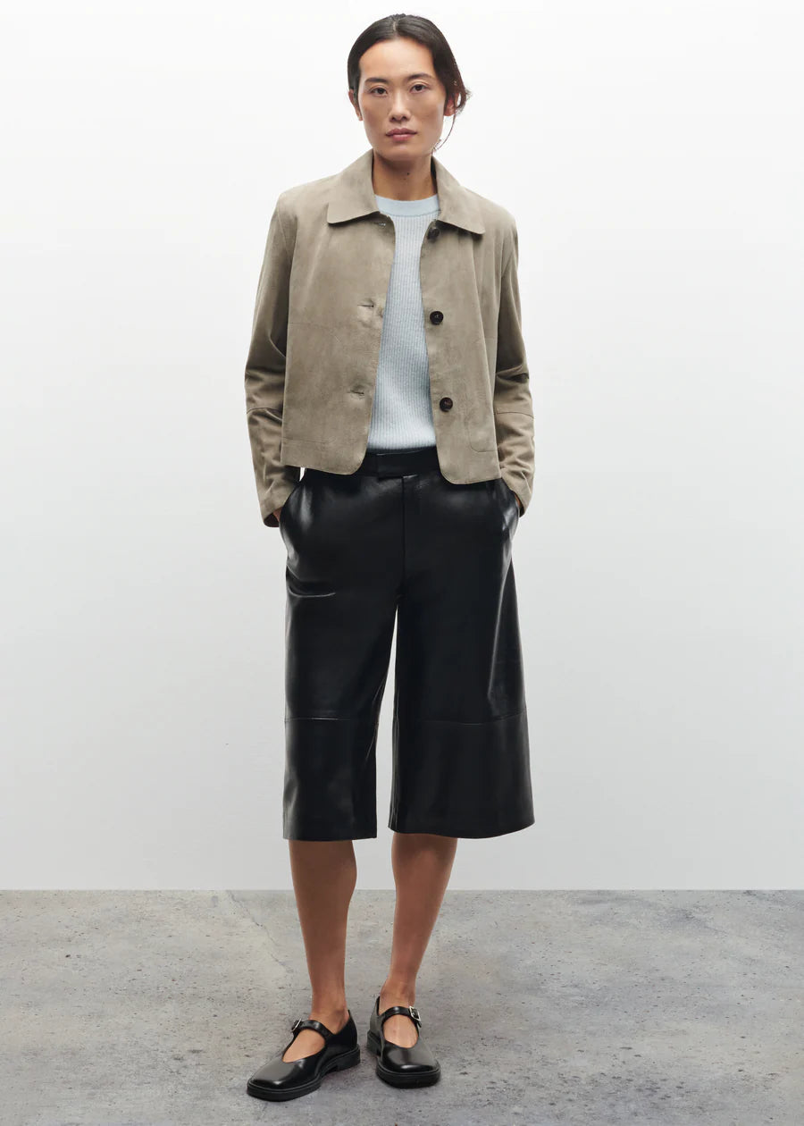 ARMA Emy Lederjacke in Drizzle (Schlamm)