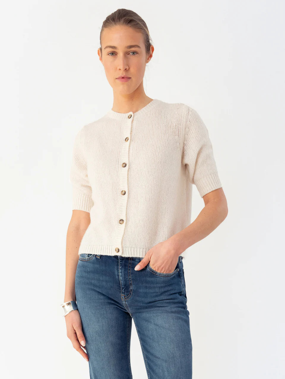 Anna v. Berg Louise Cardigan in Creamcheese