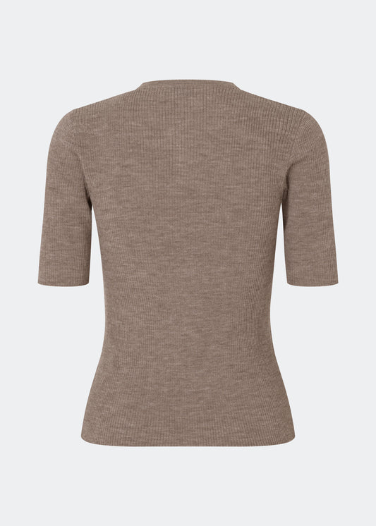 Modström Hiroki Halbarm Cardigan in Taupe