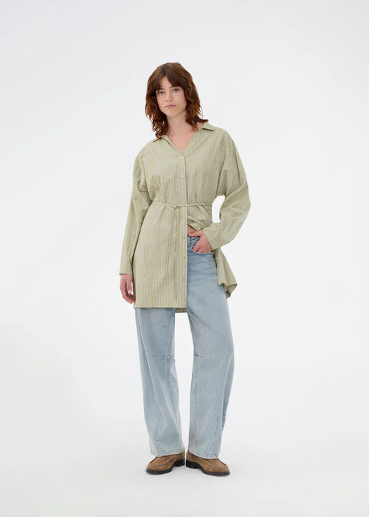 Modström Umeko Kleid Grün Gestreift