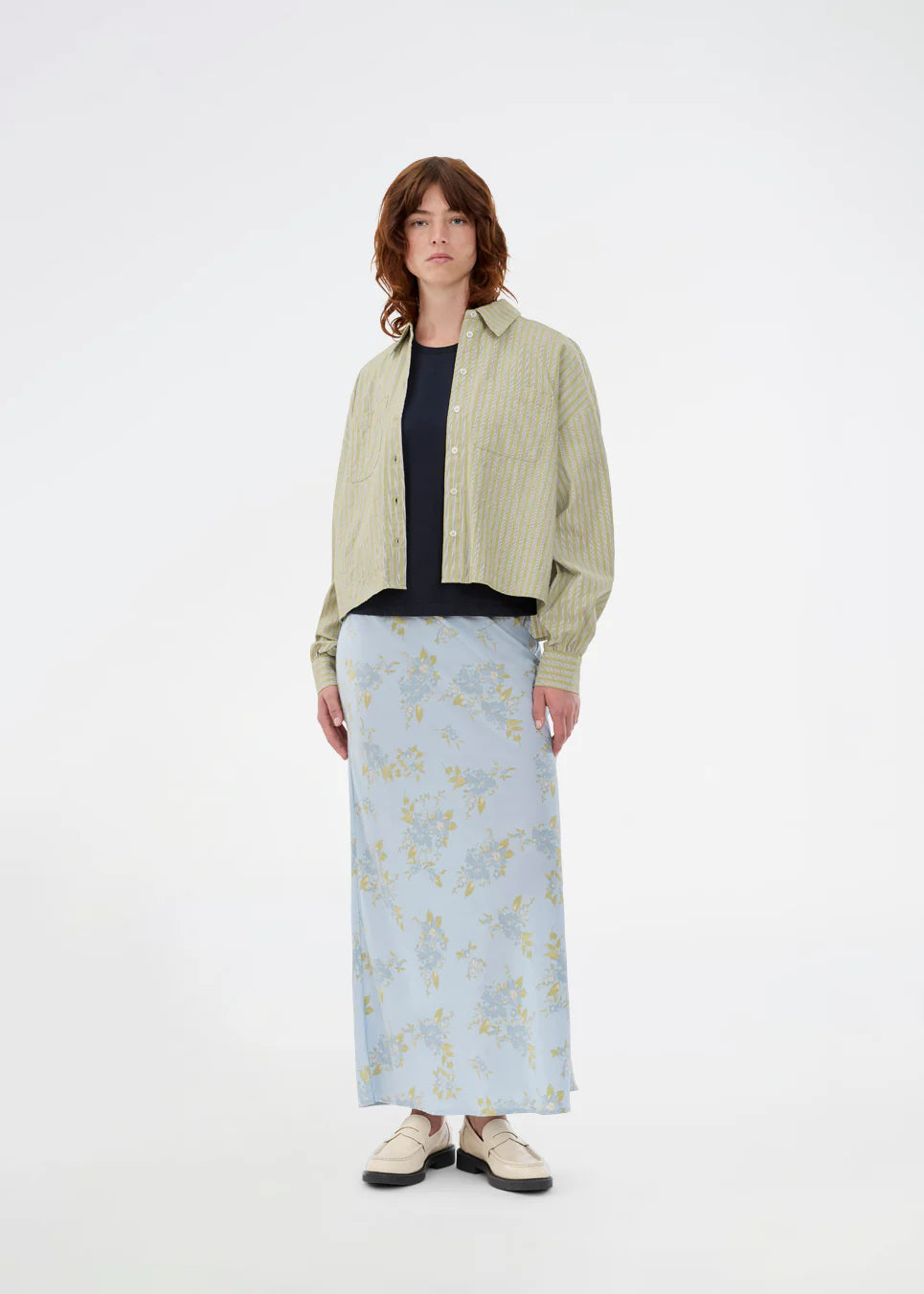 Modström Umeko Bluse Grün Gestreift