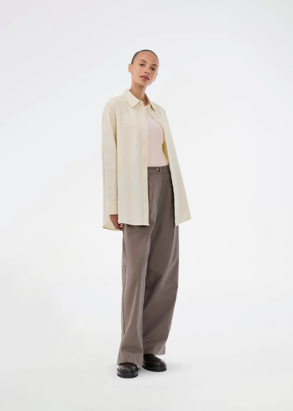 Modström Vigge Stripe Hemd Zitrone