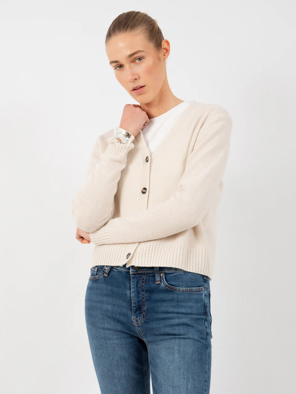 Anna v. Berg Steffi Cardigan in Vanille
