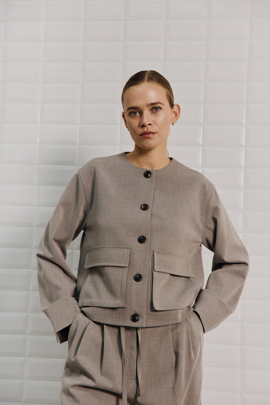 With Black Agnolia Jacke Melange