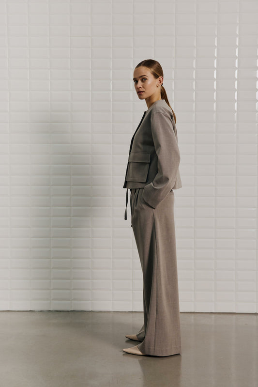 With Black Agnolia Jacke Melange