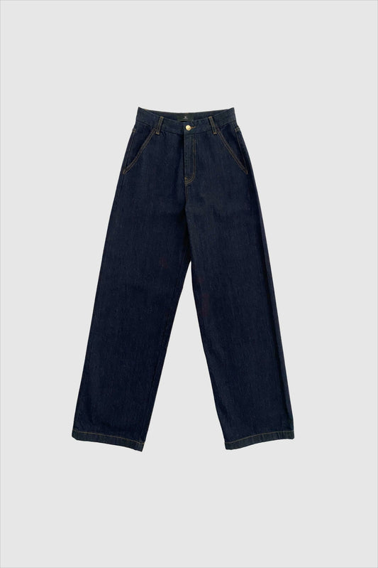 With Black Carla Jeans in Blue Denim