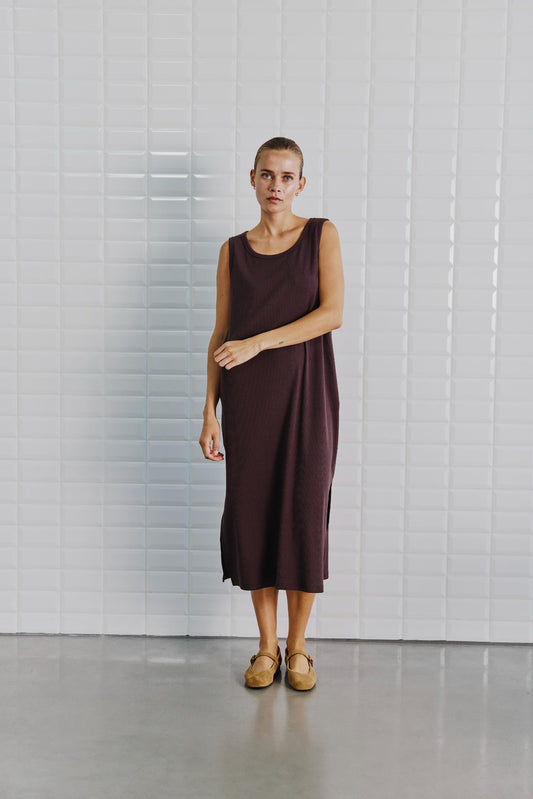 With Black Dordi Tank Kleid Chocolate