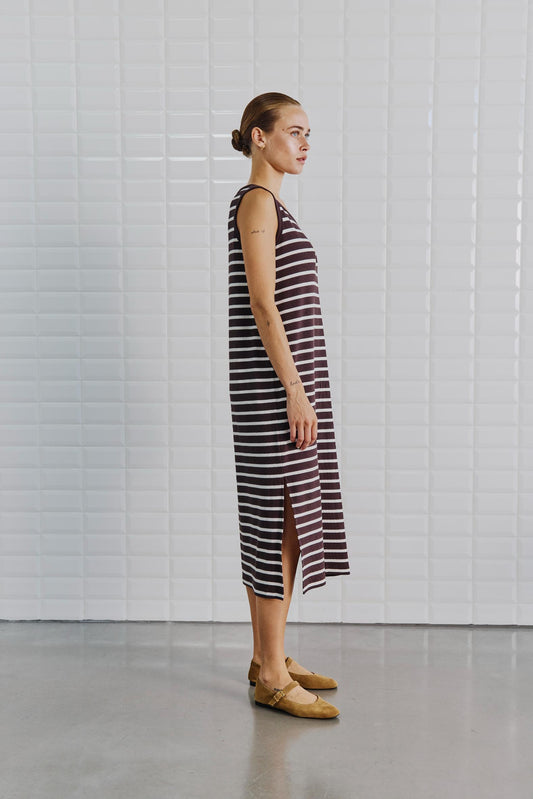 With Black Dordi Tank Kleid Gestreift