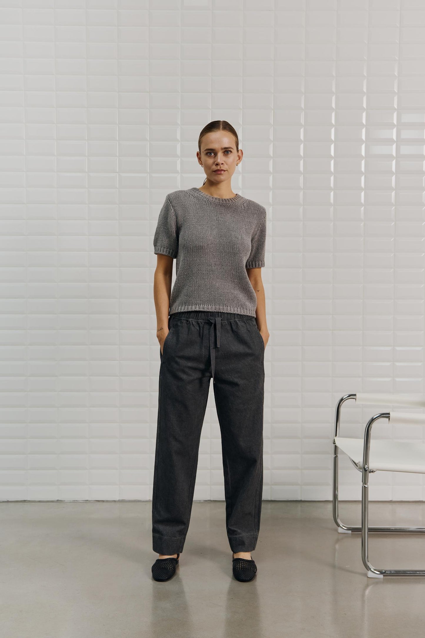 With Black Elinore Shirt Grey Melange