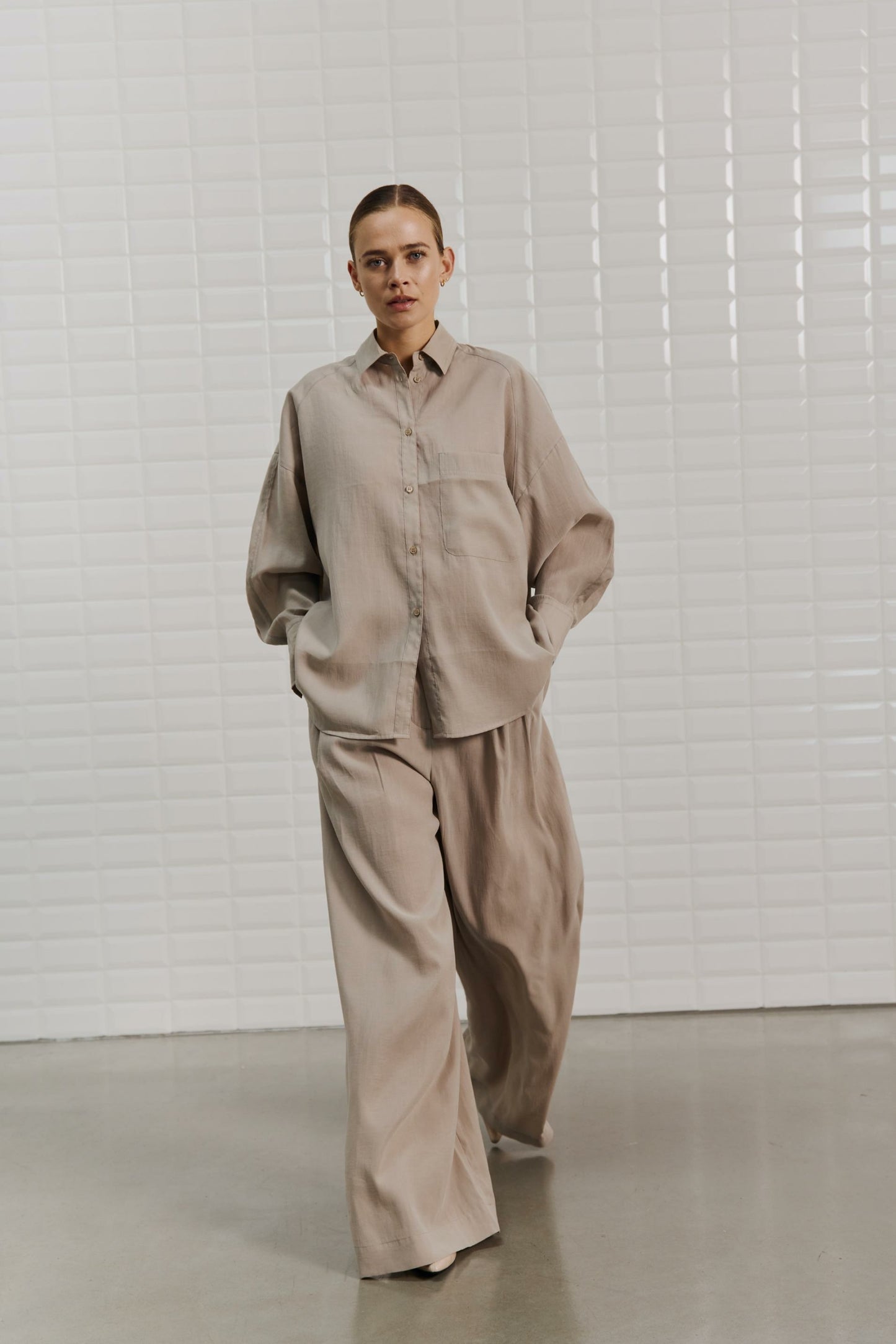 With Black Marleen Hemd Sand