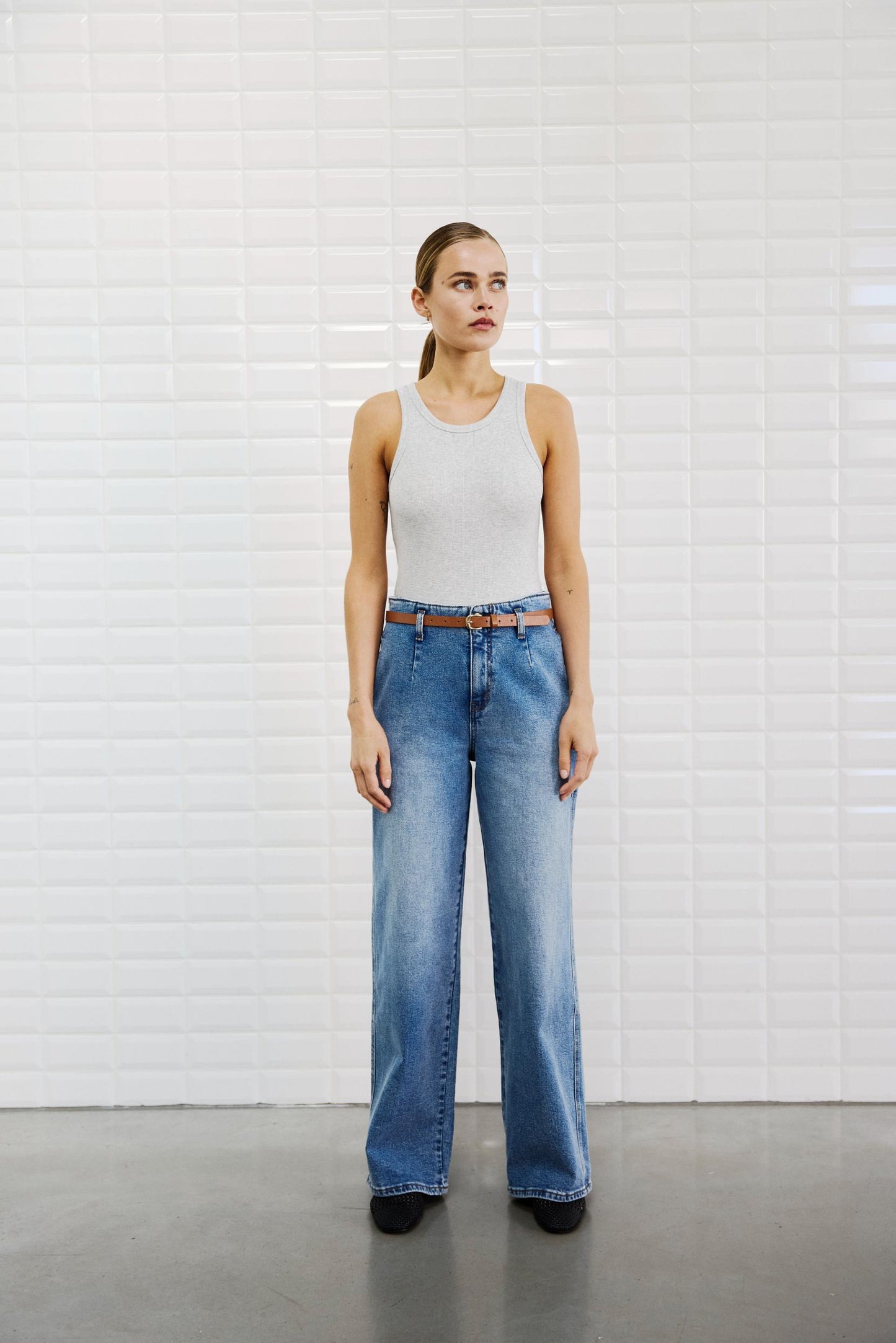 With Black Dordi Top Grey Melange