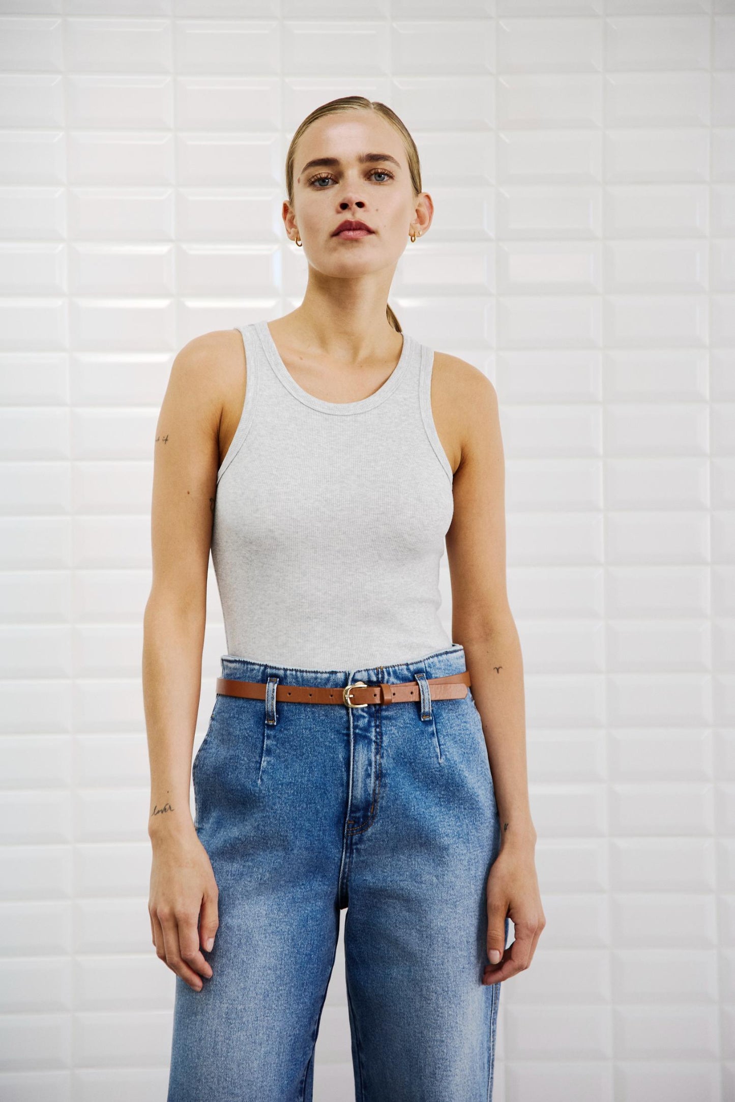 With Black Dordi Top Grey Melange