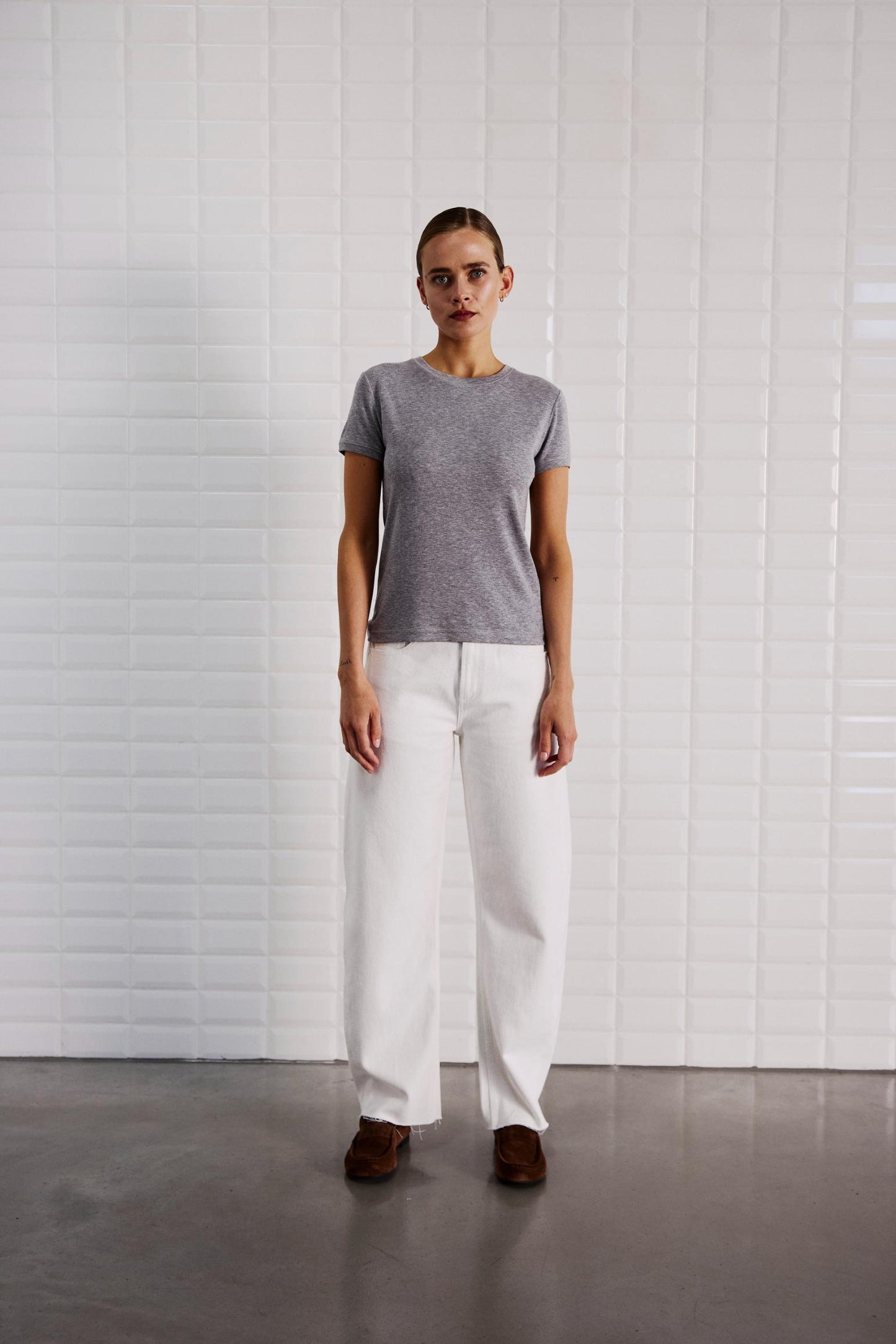 With Black Heather T-Shirt Grau