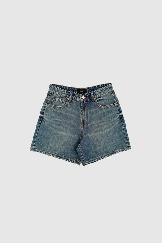 With Black Karolina Shorts Blue Denim