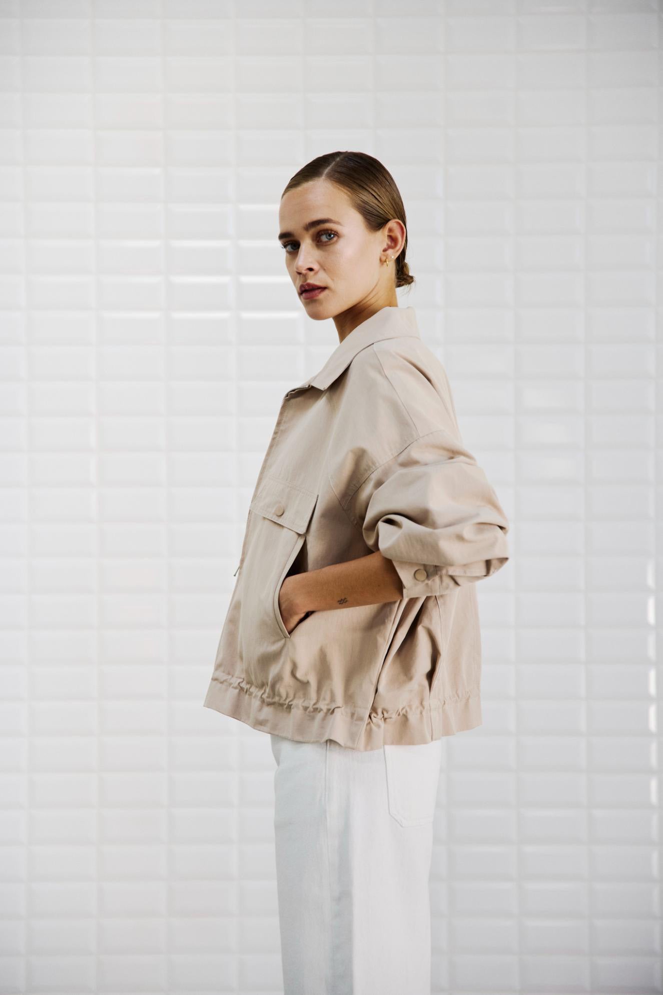 With Black Lydia Spring Jacket Sand