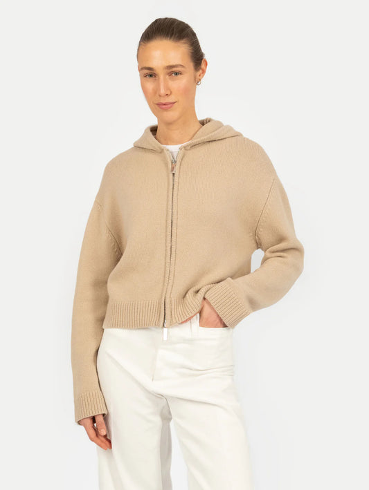 Anna v. Berg Jo Zip Cardigan in Camel