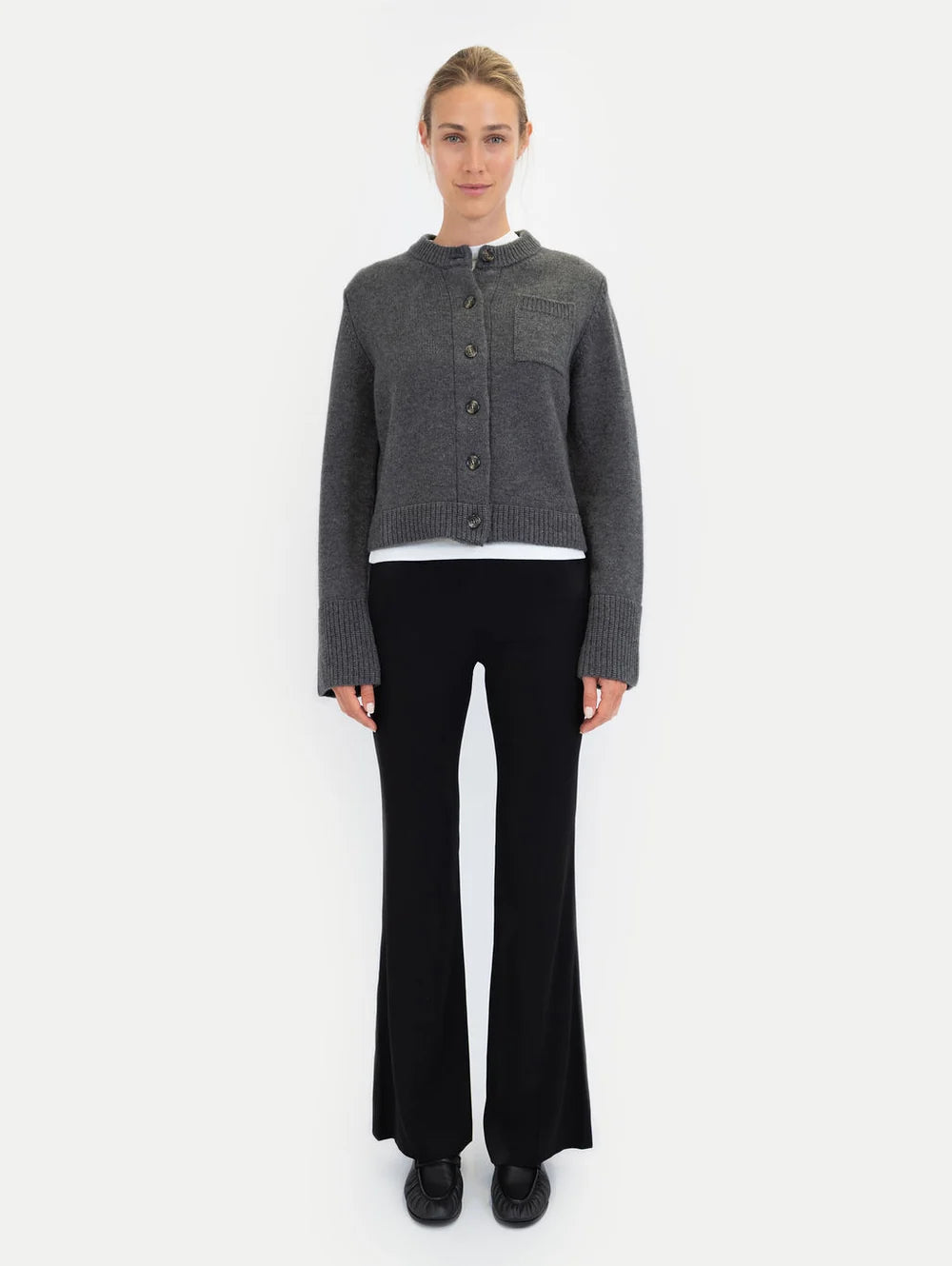 Anna v Berg Lilly Cardigan in Midnight Stone