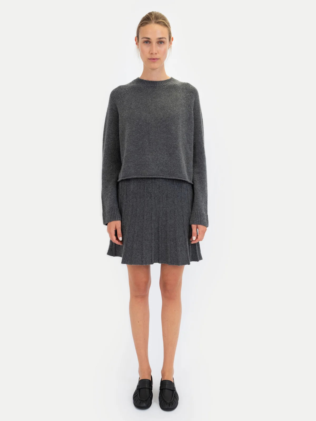 Anna v Berg Gina Sweater in Midnight Grey