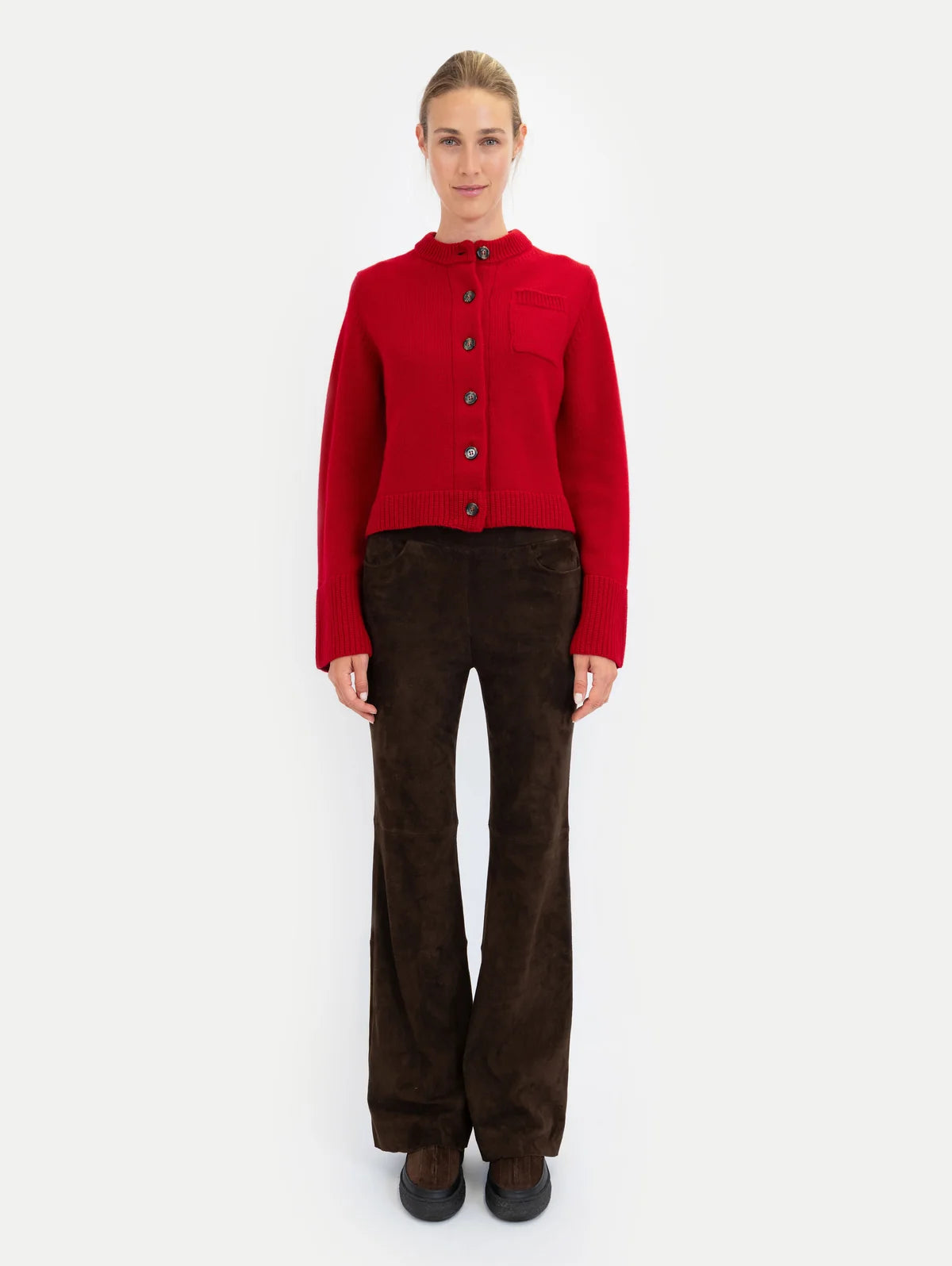 Anna v Berg Lilly Cardigan in Hot Date