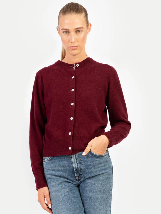 Anna v. Berg Clara Cardigan in Dark Cherry