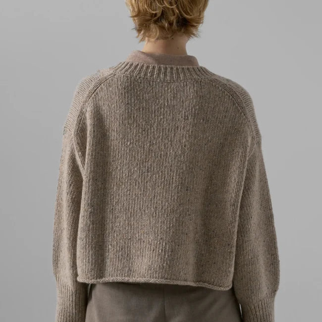 Leap Concept Isabella V Neck Pullover in sand