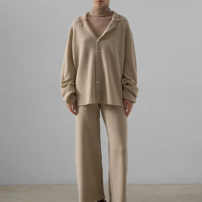 Leap Concept Colette Cardigan in Sand