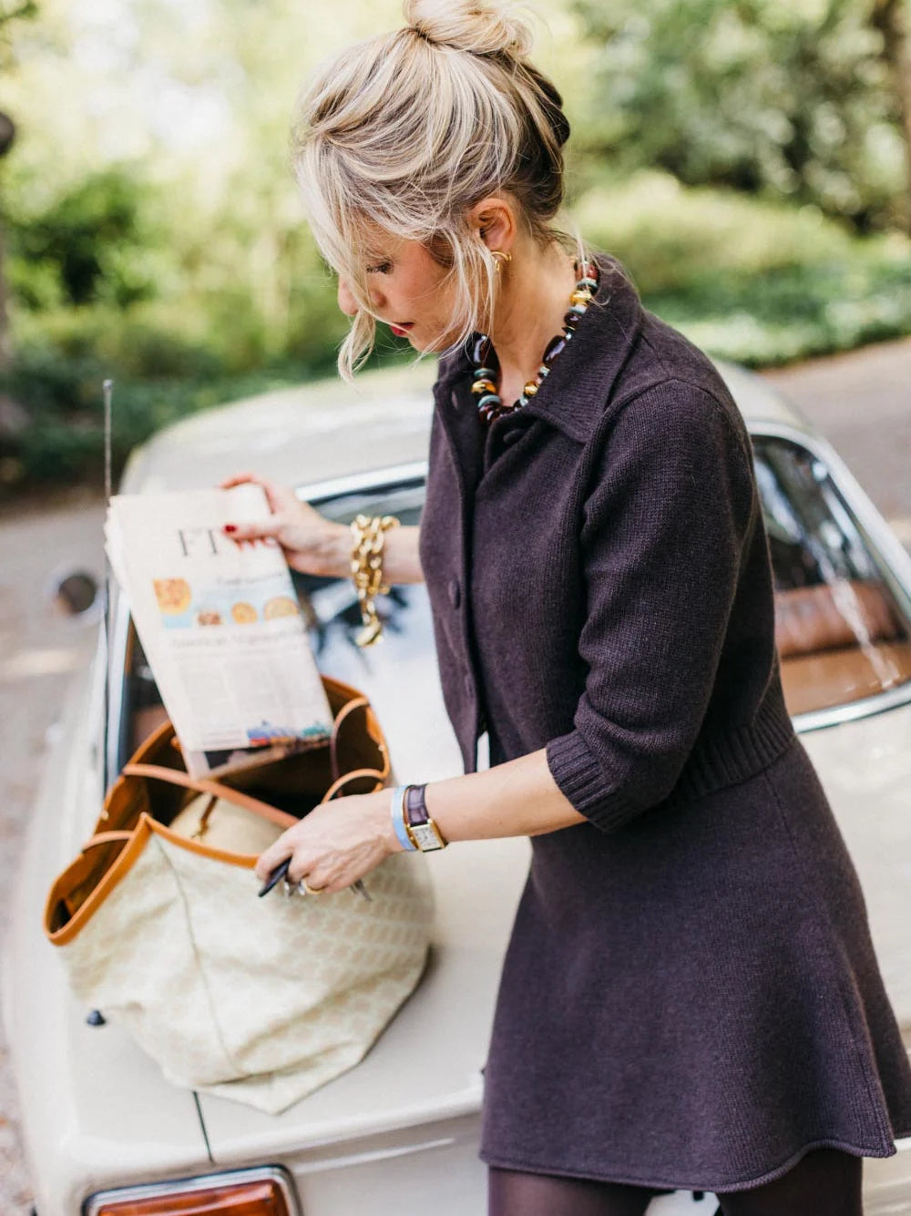 Anna v Berg Laura Cardigan in Chocolate