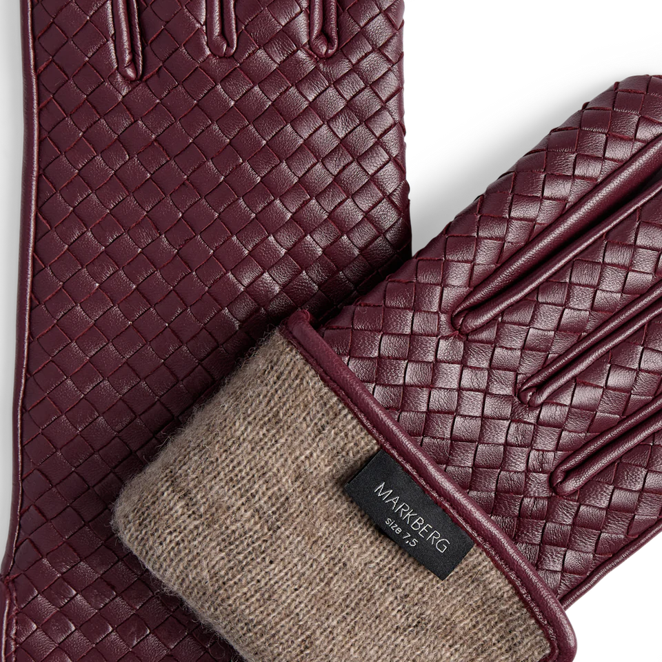 Melia Handschuhe in Burgund