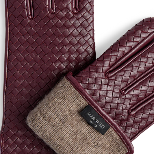 Melia Handschuhe in Burgund