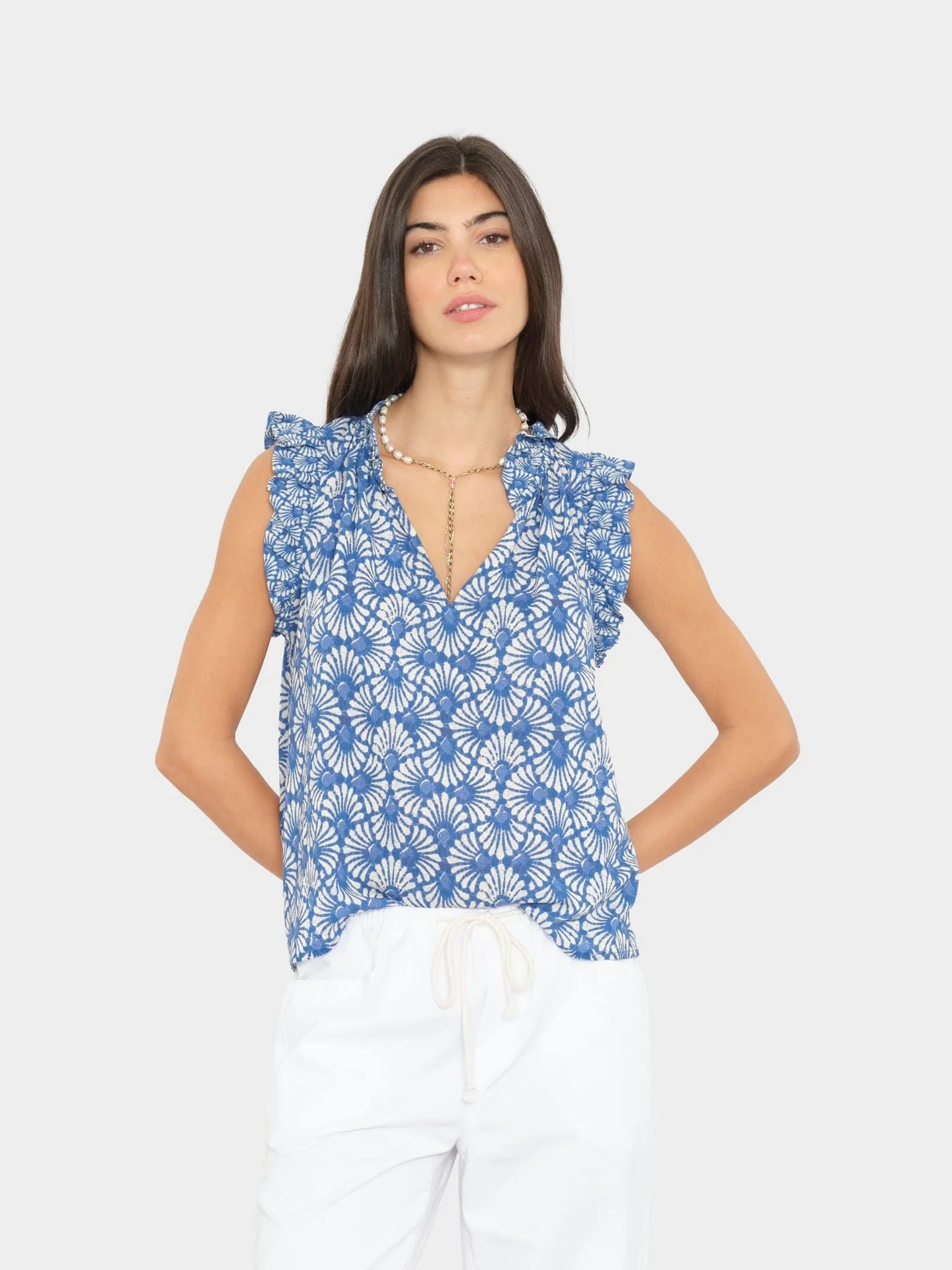 Xirena Bex Bluse cobalt